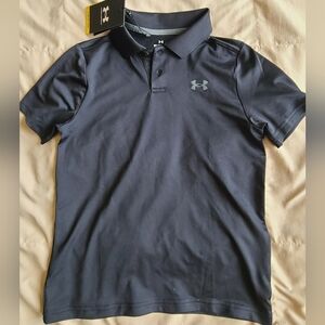 Under Armour Kids Black Polo Shirt, Size YS
